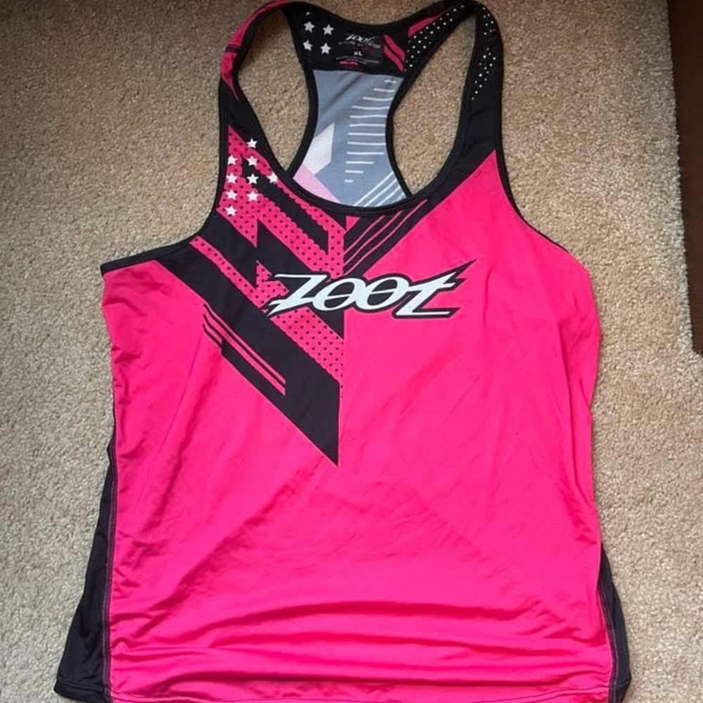 Zoot Women's Vibrant Pink and Black Tank Top